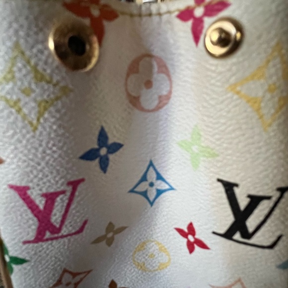 LOUIS VUITTON Aurelia MM WHITE MURAKAMI Multicolor Bag Purse Tote HOST PICK 🩷LV - Picture 6 of 13